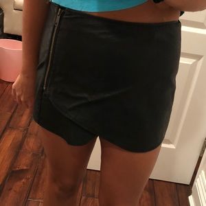 Free people leather skort
